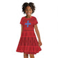 Kingdom of Ndongo Kid Short Sleeve Dress Utuminu ua Ngola