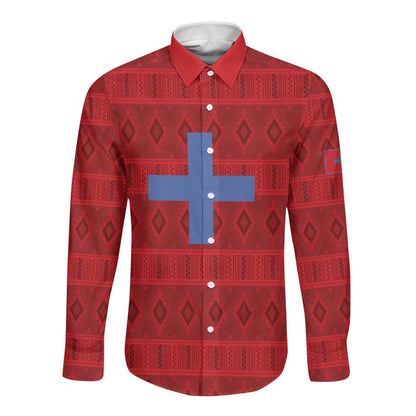 Kingdom of Ndongo Long Sleeve Button Shirt Utuminu ua Ngola