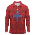 Kingdom of Ndongo Long Sleeve Polo Shirt Utuminu ua Ngola