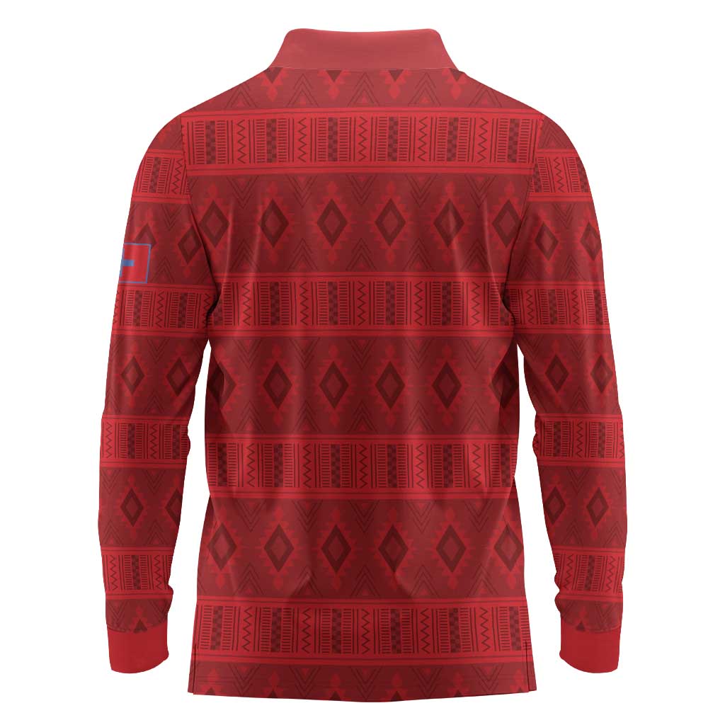 Kingdom of Ndongo Long Sleeve Polo Shirt Utuminu ua Ngola