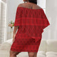 Kingdom of Ndongo Off Shoulder Short Dress Utuminu ua Ngola