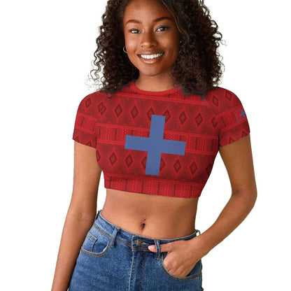 Kingdom of Ndongo Raglan Cropped T shirt Utuminu ua Ngola