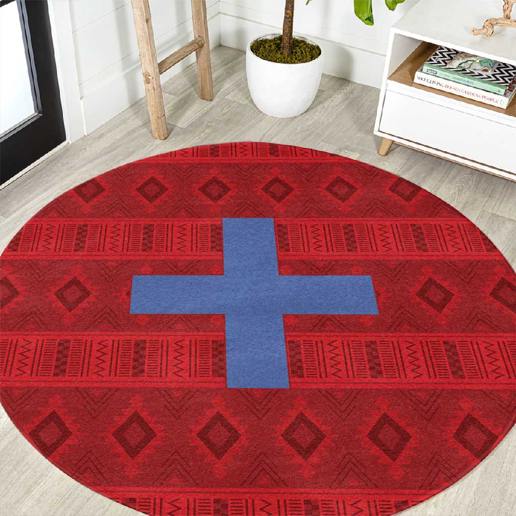 Kingdom of Ndongo Round Carpet Utuminu ua Ngola