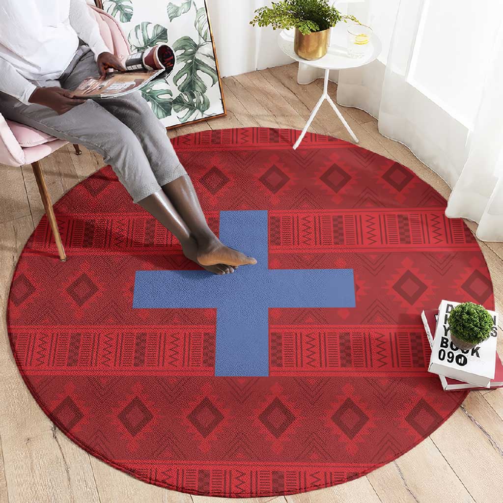 Kingdom of Ndongo Round Carpet Utuminu ua Ngola