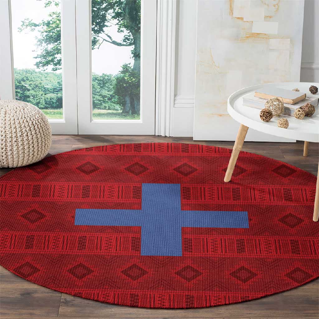Kingdom of Ndongo Round Carpet Utuminu ua Ngola
