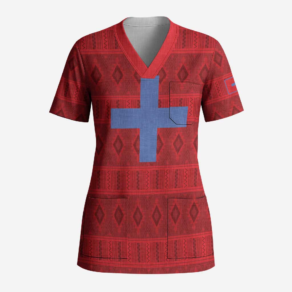 Kingdom of Ndongo Scrub Top Utuminu ua Ngola