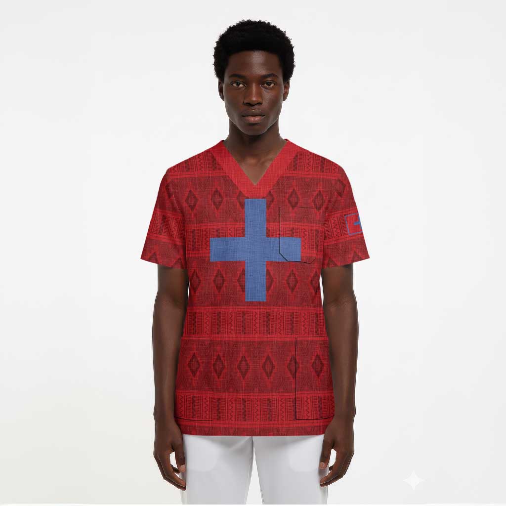 Kingdom of Ndongo Scrub Top Utuminu ua Ngola