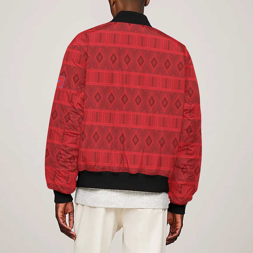 Kingdom of Ndongo Sleeve Zip Bomber Jacket Utuminu ua Ngola