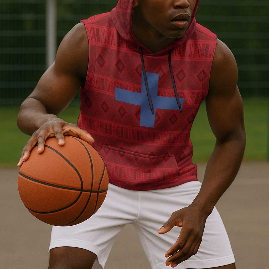Kingdom of Ndongo Sleeveless Hoodie Utuminu ua Ngola
