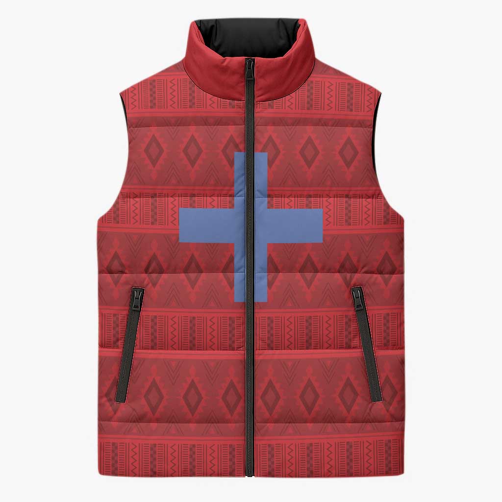 Kingdom of Ndongo Sleeveless Puffer Jacket Utuminu ua Ngola