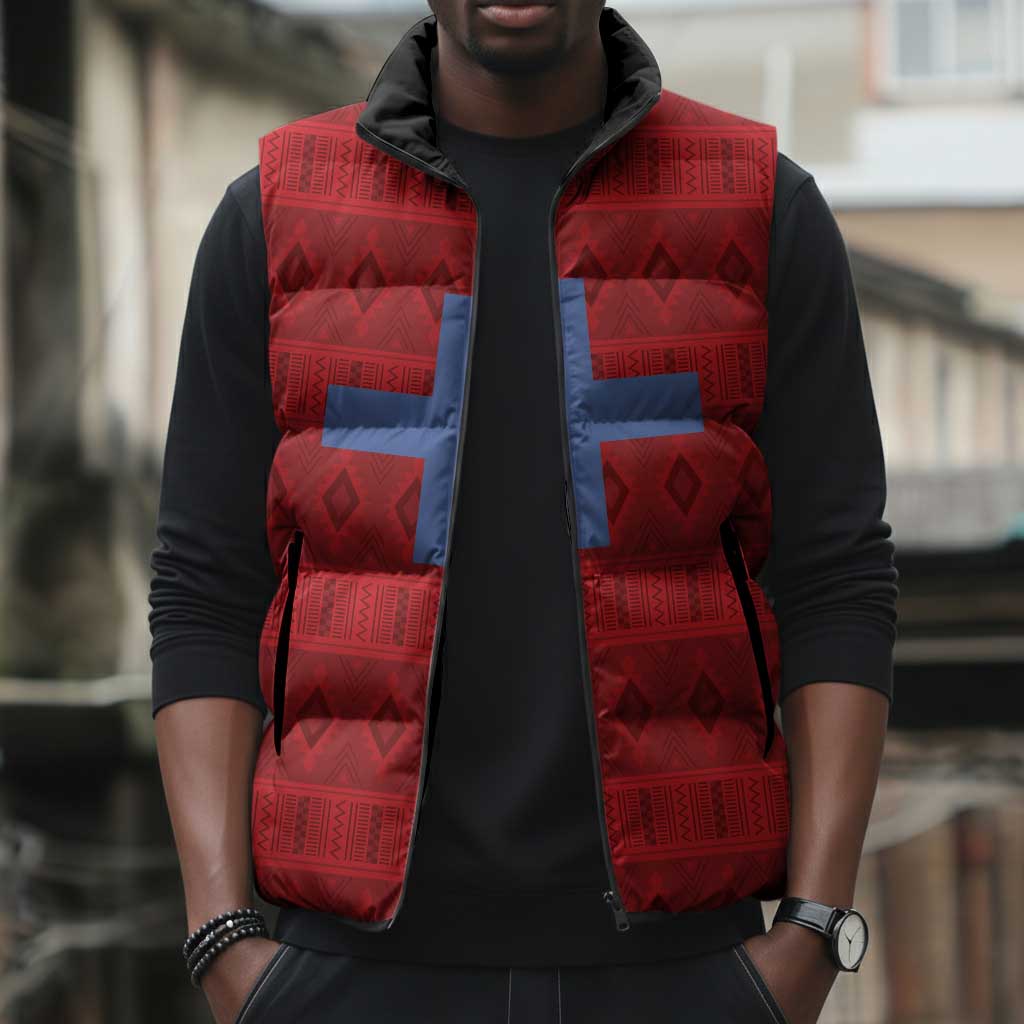 Kingdom of Ndongo Sleeveless Puffer Jacket Utuminu ua Ngola