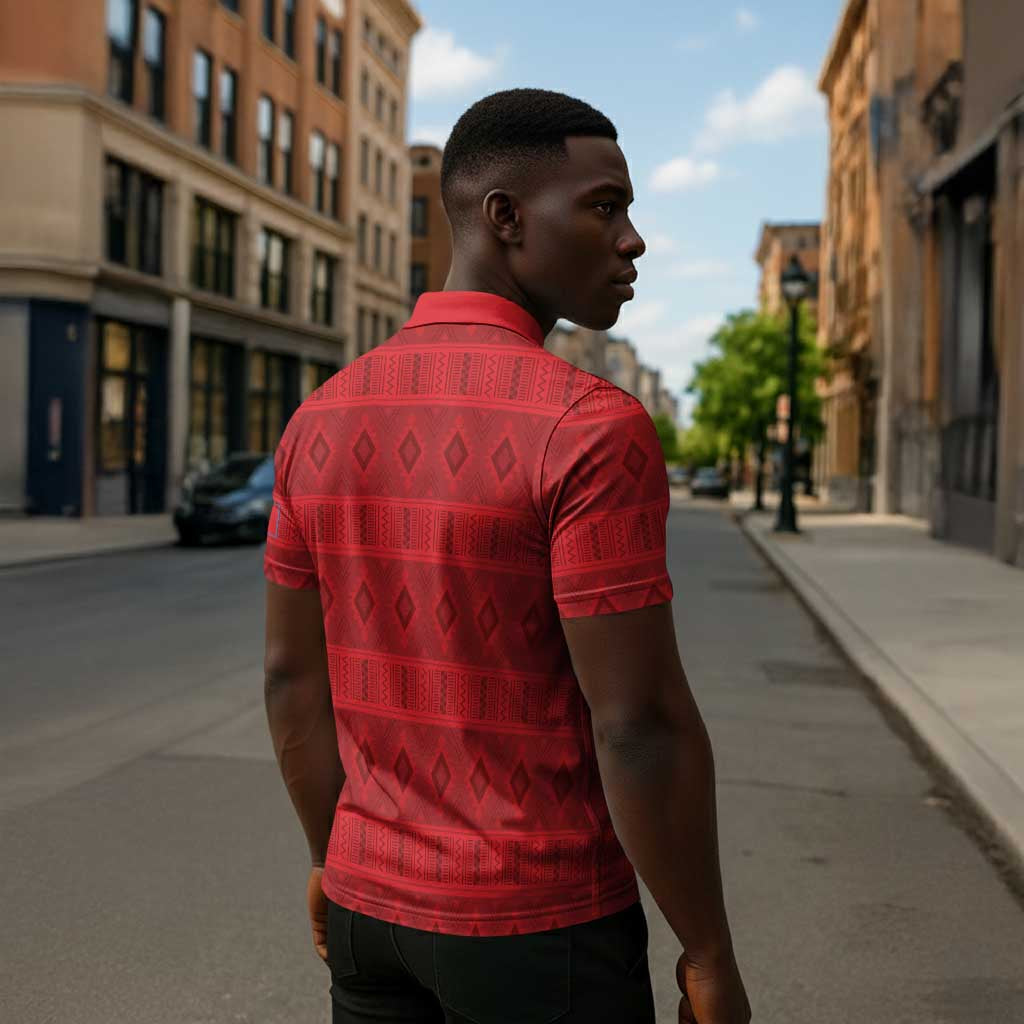 Kingdom of Ndongo Zipper Polo Shirt Utuminu ua Ngola
