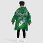 Custom Djibouti KId Wearable Blanket Hoodie with Jabuuti Emblem and Islamic Floral Circle