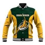 Custom South Africa Rugby Baseball Jacket - Springboks Go Champions with Protea Pattern LT01
