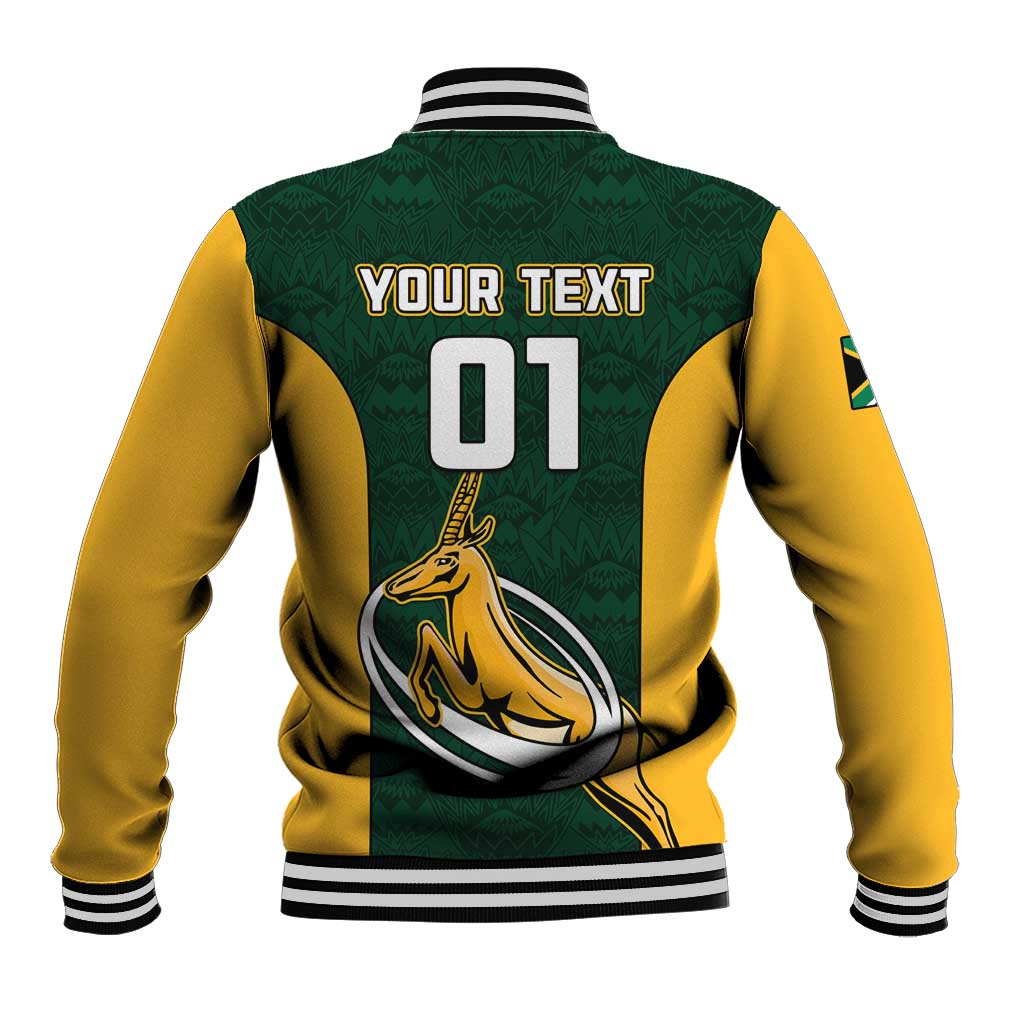Custom South Africa Rugby Baseball Jacket - Springboks Go Champions with Protea Pattern LT01
