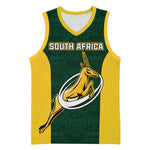 Custom South Africa Rugby Basketball Jersey - Springboks Go Champions with Protea Pattern LT01