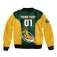 Custom South Africa Rugby Bomber Jacket - Springboks Go Champions with Protea Pattern