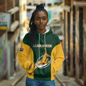 Custom South Africa Rugby Hoodie - Springboks Go Champions with Protea Pattern