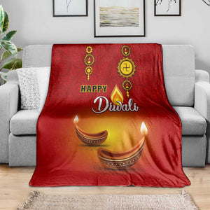 Diwali Festival Blanket with Diya and Paisley Pattern