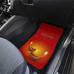 Diwali Festival Car Mats with Diya and Paisley Pattern