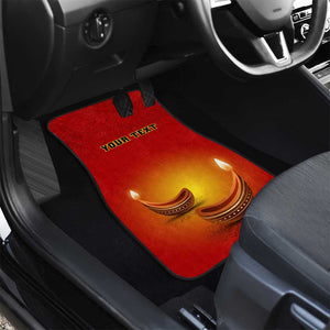 Diwali Festival Car Mats with Diya and Paisley Pattern