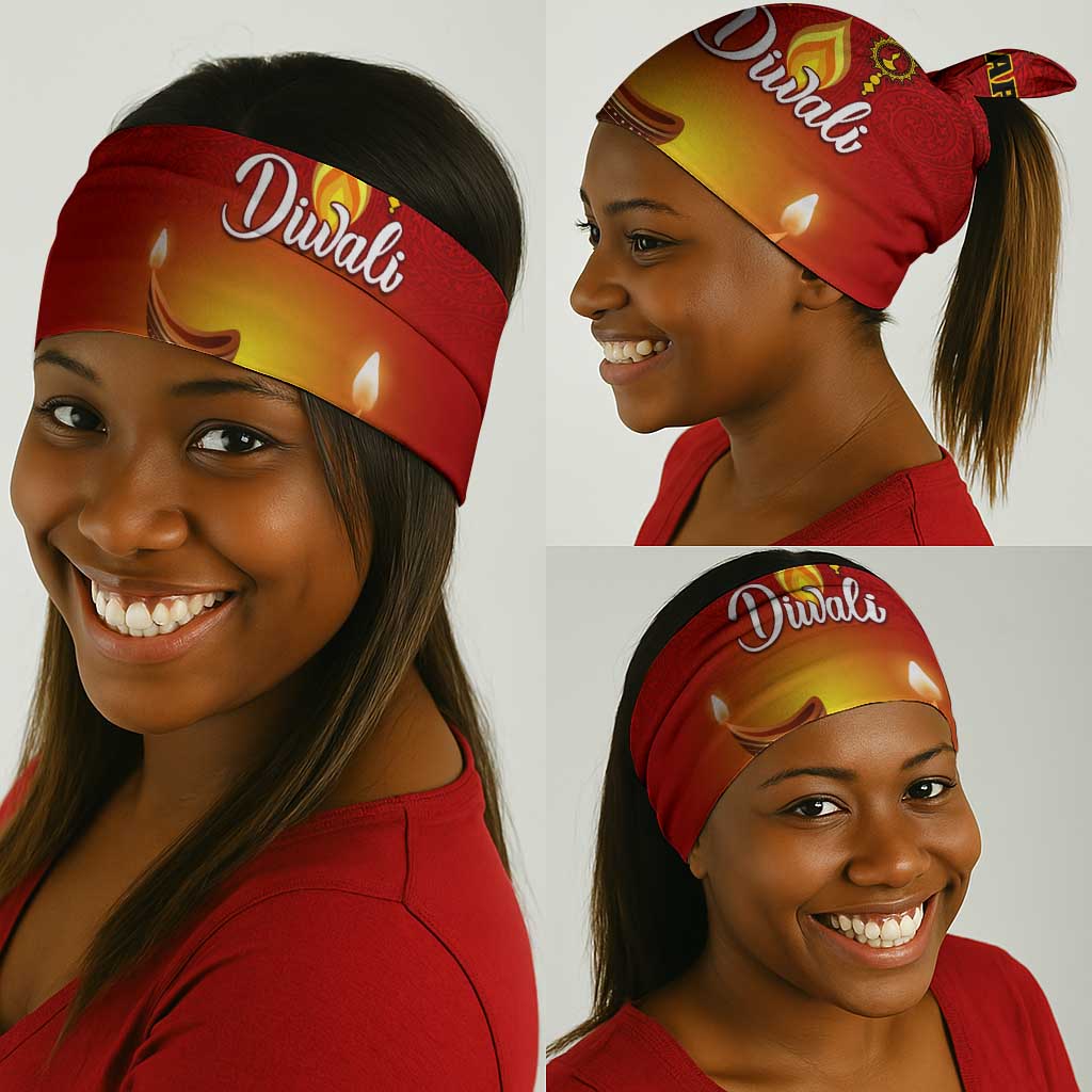Diwali Festival Neck Gaiter Diya and Paisley Pattern LT01