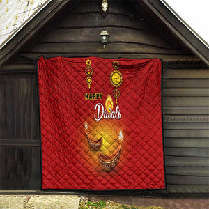 Diwali Festival Quilt with Diya and Paisley Pattern