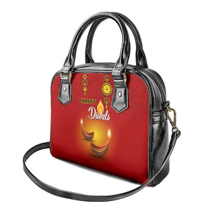 Diwali Festival Shoulder Handbag with Diya and Paisley Pattern