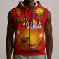 Personalized Diwali Festival Sleeveless Zip Hoodie with Diya and Paisley Pattern - African Pride