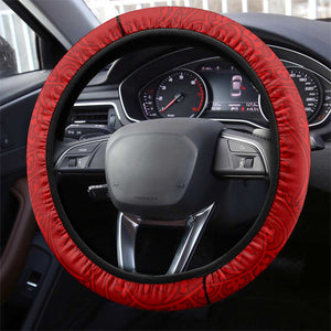 Diwali Festival Steering Wheel Cover with Diya and Paisley Pattern