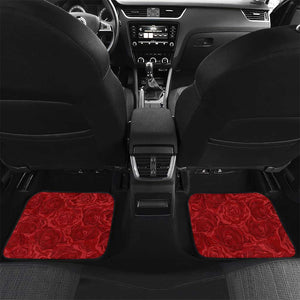 Morocco Proclamation Day Car Mats with Marruecos Coat of Arms and Roses Pattern