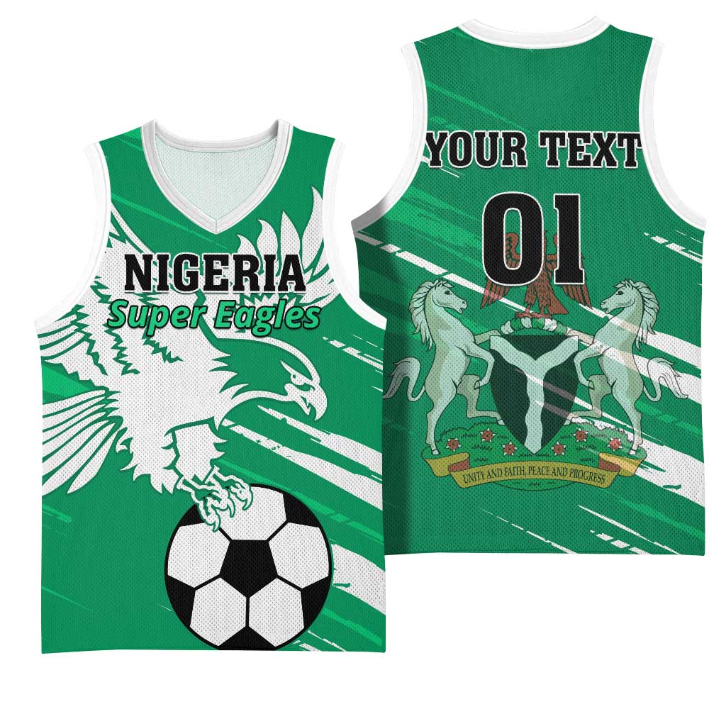 Nigeria Football Basketball Jersey - Victory for the Super Eagles LT01