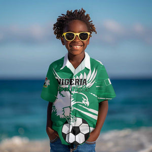 Nigeria Football Kid Hawaiian Shirt - Victory for the Super Eagles