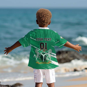 Nigeria Football Kid Hawaiian Shirt - Victory for the Super Eagles