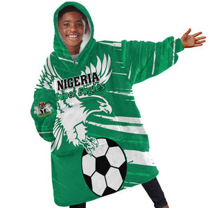 Nigeria Football KId Wearable Blanket Hoodie - Victory for the Super Eagles