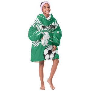 Nigeria Football KId Wearable Blanket Hoodie - Victory for the Super Eagles