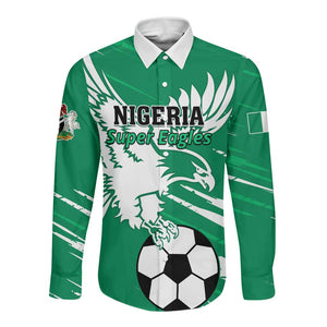 Nigeria Football Long Sleeve Button Shirt - Victory for the Super Eagles