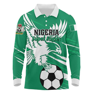 Nigeria Football Long Sleeve Polo Shirt - Victory for the Super Eagles