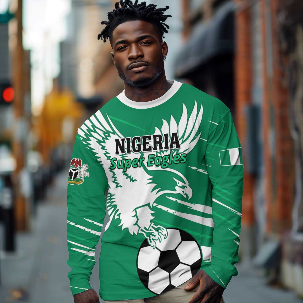 Nigeria Football Long Sleeve Shirt - Victory for the Super Eagles LT01