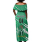Nigeria Football Off Shoulder Maxi Dress - Victory for the Super Eagles