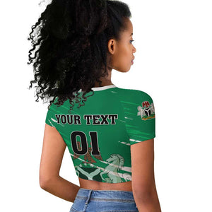 Nigeria Football Raglan Cropped T shirt - Victory for the Super Eagles