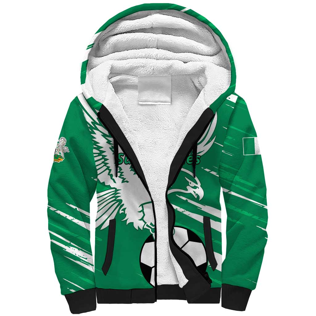 Nigeria Football Sherpa Hoodie - Victory for the Super Eagles