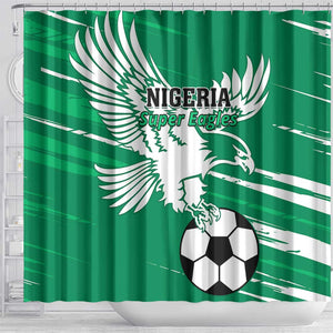 Nigeria Football Shower Curtain - Victory for the Super Eagles