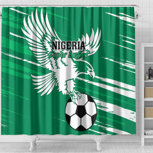 Nigeria Football Shower Curtain - Victory for the Super Eagles