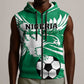 Nigeria Football Sleeveless Zip Hoodie - Victory for the Super Eagles - African Pride