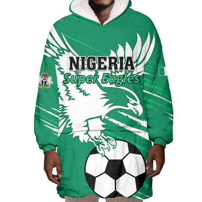 Nigeria Football Wearable Blanket Hoodie - Victory for the Super Eagles