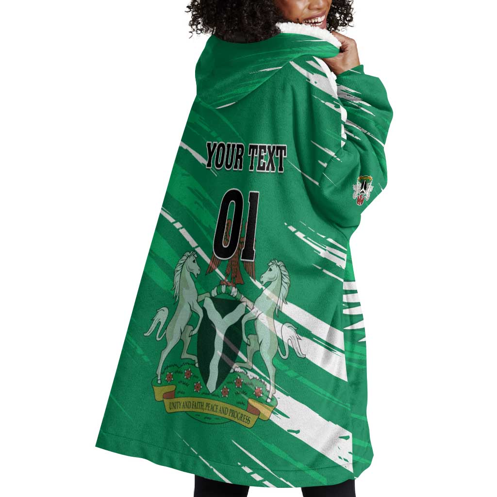 Nigeria Football Wearable Blanket Hoodie - Victory for the Super Eagles