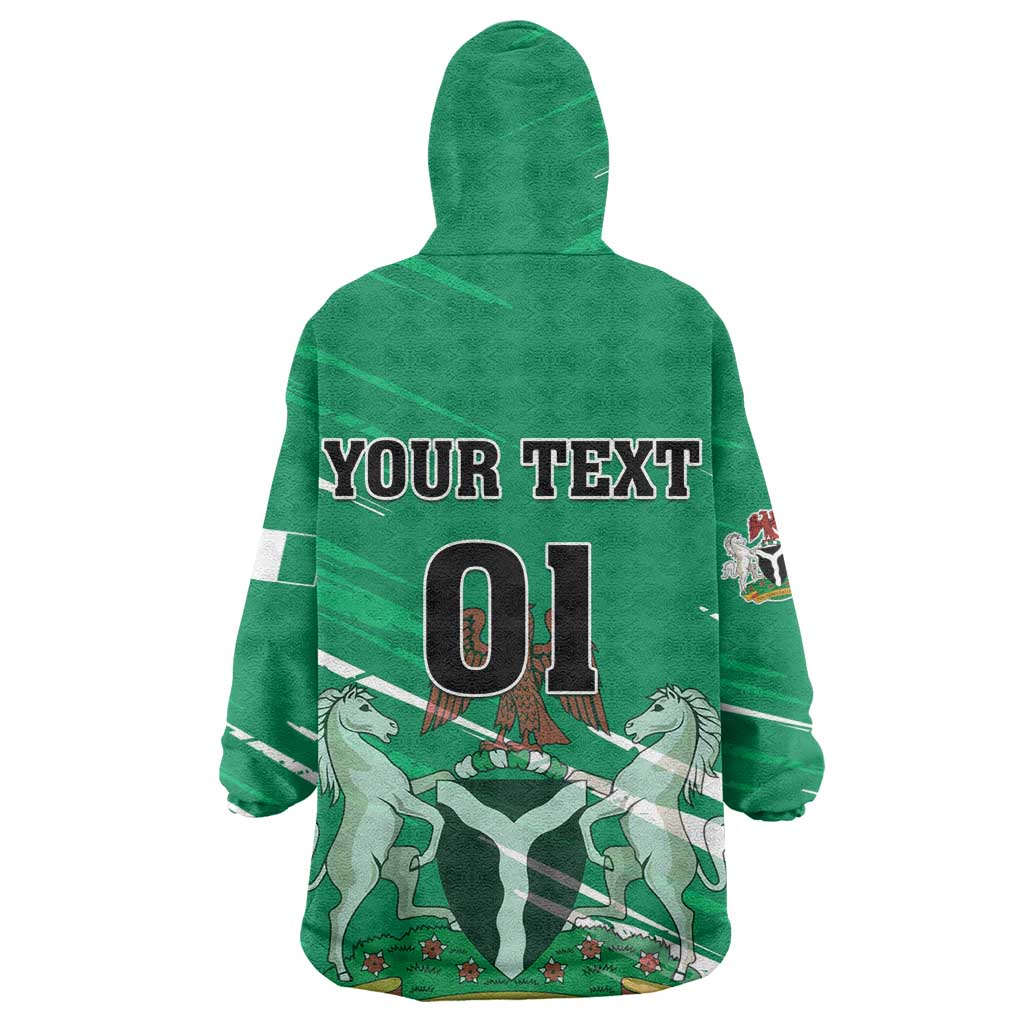 Nigeria Football Wearable Blanket Hoodie - Victory for the Super Eagles