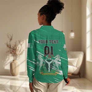 Nigeria Football Women Casual Shirt - Victory for the Super Eagles