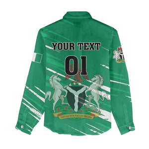 Nigeria Football Women Casual Shirt - Victory for the Super Eagles